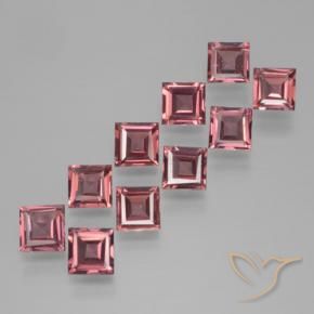 Gemme di Granato Piropo Rosso ciliegia violaceo naturale da 3.65 ct, Quadrato, VS