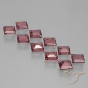 Gemme di Granato Piropo Rosso ciliegia violaceo naturale da 3.65 ct, Quadrato, VS