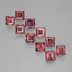 Granato piropo naturale rosso da 3,44 ct, quadrato, VS
