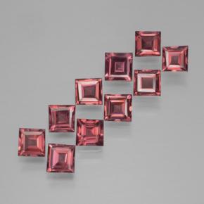 Granato piropo naturale rosso da 3,44 ct, quadrato, VS