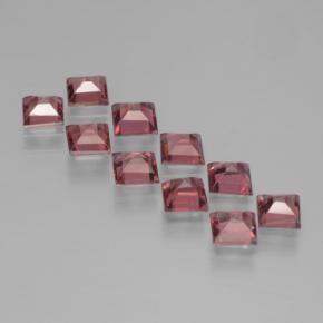Granato piropo naturale rosso da 3,44 ct, quadrato, VS