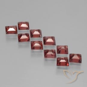 Gemme di Granato Piropo Rosso scuro naturale da 3.34 ct, Quadrato, VS