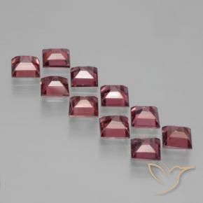 Granato piropo naturale rosso da 4,13 ct, quadrato, VS