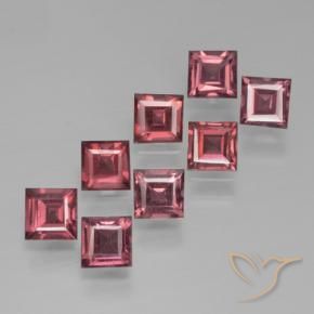 Gemme di Granato Piropo Rosso scuro naturale da 3.05 ct, Quadrato, VS