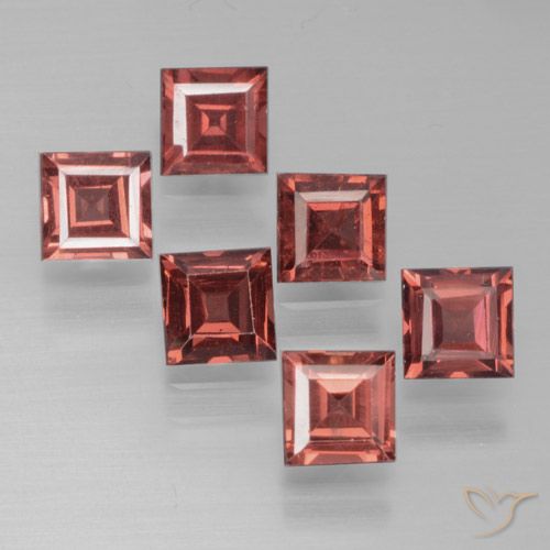 2.98ctw Naturale Rosso scuro Granato Piropo, Quadrato, VS