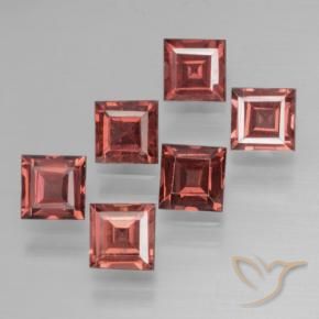 Gemme di Granato Piropo Rosso scuro naturale da 2.98 ct, Quadrato, VS