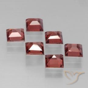 Gemme di Granato Piropo Rosso scuro naturale da 2.98 ct, Quadrato, VS