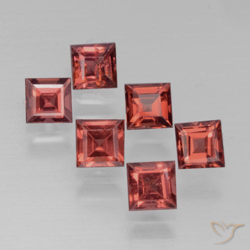 2.64ctw Naturale Rosso rosa scuro Granato Piropo, Quadrato, VS