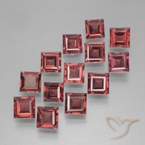 Gemme di Granato Piropo Rosso scuro naturale da 4.97 ct, Quadrato, VS