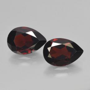 Granato piropo naturale rosso da 4,31 ct, taglio a pera, VVS-VS