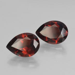 Gemme di Granato Piropo Rosso nerastro naturale da 4.95 ct, Forma a pera, VVS-VS