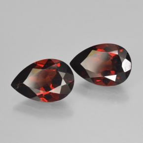 Granato piropo naturale rosso da 4,02 ct, taglio a pera, VVS-VS