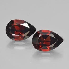 Granato piropo naturale rosso da 4,67 ct, taglio a pera, VVS-VS