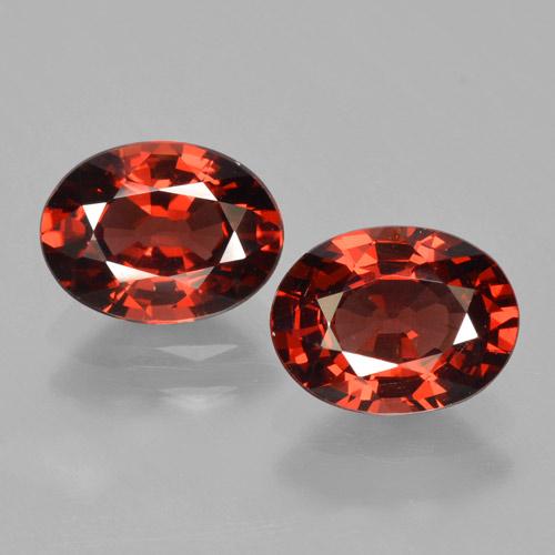 Granato piropo naturale rosso da 3,05 ct, taglio ovale, VVS-VS