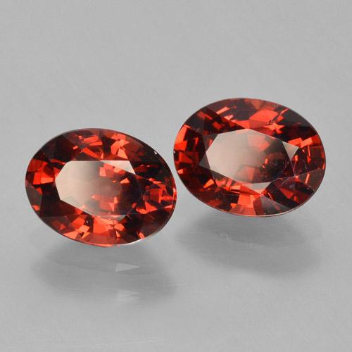 Granato piropo naturale rosso da 3,05 ct, taglio ovale, VVS-VS