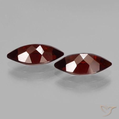 Gemme di Granato Piropo Rosso scuro naturale da 4.47 ct, Taglio marquise, VVS-VS