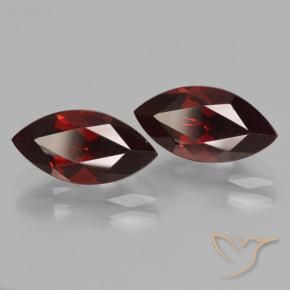 Gemme di Granato Piropo Rosso scuro naturale da 4.71 ct, Taglio marquise, VVS-VS