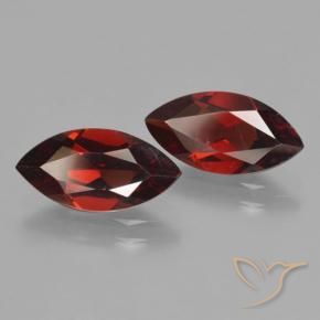 Gemme di Granato Piropo Rosso scuro naturale da 3.74 ct, Taglio marquise, VVS-VS
