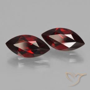 Gemme di Granato Piropo Rosso scuro naturale da 3.89 ct, Taglio marquise, VVS-VS