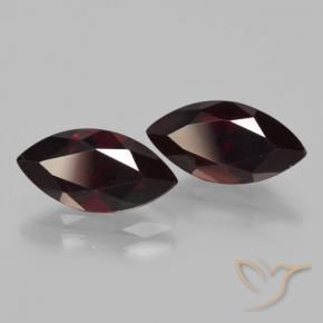 Gemme di Granato Piropo Rosso nerastro naturale da 4.55 ct, Taglio marquise, VVS-VS