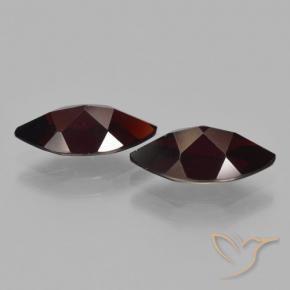 Gemme di Granato Piropo Rosso nerastro naturale da 4.55 ct, Taglio marquise, VVS-VS