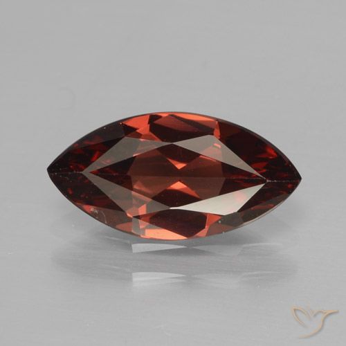 1.80ct Naturale Rosso scuro Granato Piropo, Taglio marquise, VVS-VS