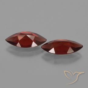 Gemme di Granato Piropo Rosso scuro naturale da 3.08 ct, Taglio marquise, VVS-VS