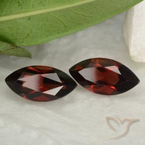 Gemme di Granato Piropo Rosso scuro naturale da 3.68 ct, Taglio marquise, VVS-VS