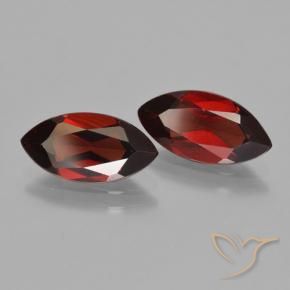 Gemme di Granato Piropo Rosso scuro naturale da 4.04 ct, Taglio marquise, VVS-VS