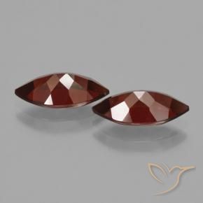 Gemme di Granato Piropo Rosso scuro naturale da 4.40 ct, Taglio marquise, VVS-VS