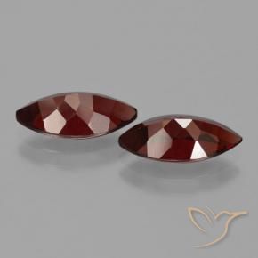 Gemme di Granato Piropo Rosso scuro naturale da 4.36 ct, Taglio marquise, VVS-VS