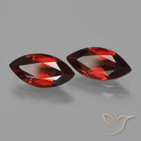 Gemme di Granato Piropo Rosso scuro naturale da 3.84 ct, Taglio marquise, VVS-VS