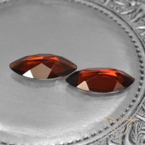 Gemme di Granato Piropo Rosso Sangue Profondo naturale da 3.56 ct, Taglio marquise, VVS-VS