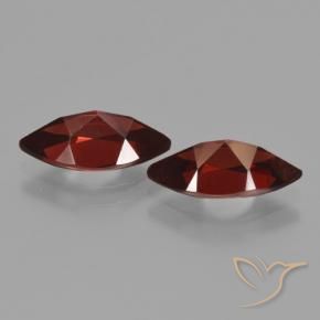 Gemme di Granato Piropo Rosso scuro naturale da 4.54 ct, Taglio marquise, VVS-VS