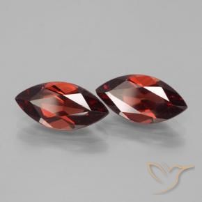 Gemme di Granato Piropo Rosso Merlot naturale da 3.91 ct, Taglio marquise, VVS-VS