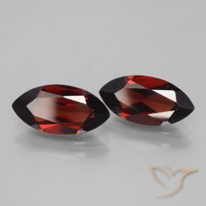 Gemme di Granato Piropo Rosso scuro naturale da 4.37 ct, Taglio marquise, VVS-VS
