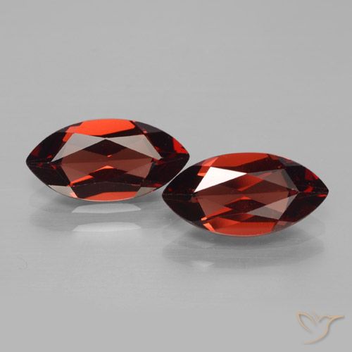 4.00ctw Naturale Rosso scuro Granato Piropo, Taglio marquise, VVS-VS