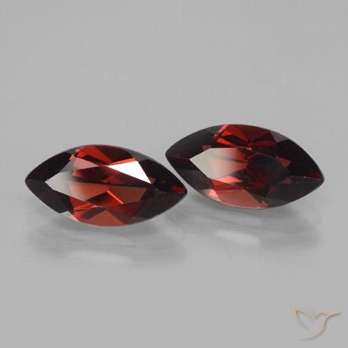 Gemme di Granato Piropo Rosso Sangue Profondo naturale da 4.45 ct, Taglio marquise, VVS-VS