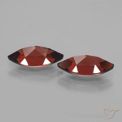 Gemme di Granato Piropo Rosso Sangue Profondo naturale da 4.45 ct, Taglio marquise, VVS-VS
