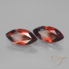 Gemme di Granato Piropo Rosso scuro naturale da 3.52 ct, Taglio marquise, VVS-VS