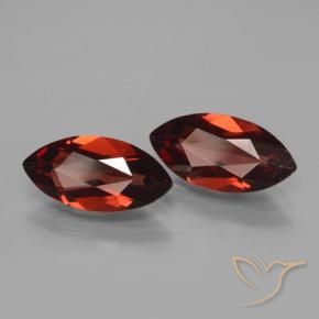 Gemme di Granato Piropo Rosso scuro naturale da 3.86 ct, Taglio marquise, VVS-VS