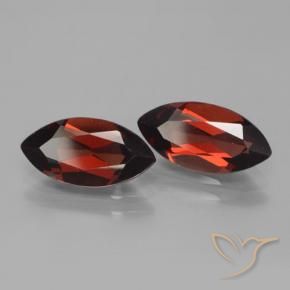 Gemme di Granato Piropo Rosso scuro naturale da 4.18 ct, Taglio marquise, VVS-VS