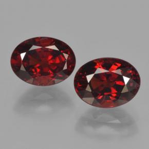 Gemme di granato piropo rosso scuro naturale da 3,60 ct, taglio ovale, VVS-VS