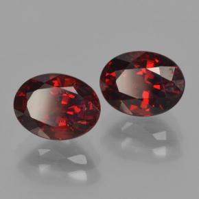 Gemme di granato piropo rosso scuro naturale da 3,60 ct, taglio ovale, VVS-VS