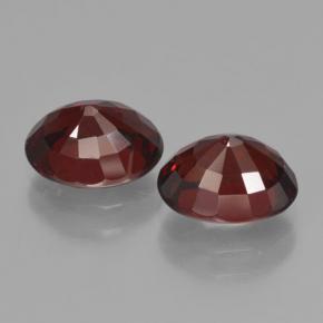 Gemme di granato piropo rosso scuro naturale da 3,60 ct, taglio ovale, VVS-VS