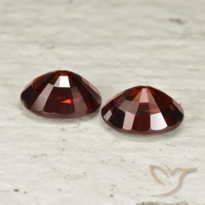 Gemme di Granato Piropo Rosso scuro naturale da 3.36 ct, Ovale, VVS-VS