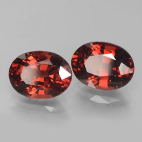 Gemme di Granato Piropo Rosso scuro naturale da 3.52 ct, Taglio ovale, VVS-VS