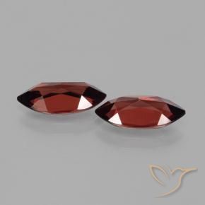 Gemme di Granato Piropo Rosso scuro naturale da 3.85 ct, Taglio marquise, VVS-VS