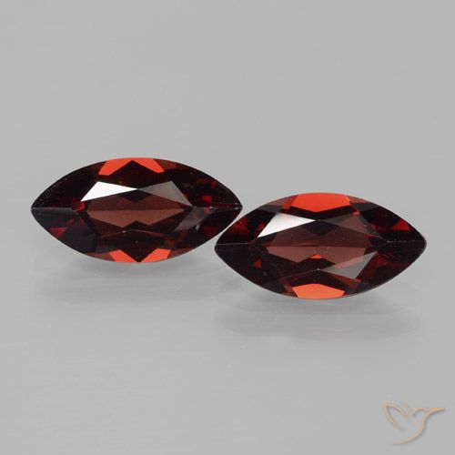 3.39ctw Naturale Rosso scuro Granato Piropo, Taglio marquise, VVS-VS