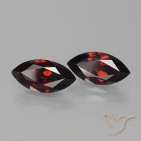 Gemme di Granato Piropo Rosso scuro naturale da 4.32 ct, Taglio marquise, VVS-VS